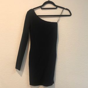 Black one sleeve dress